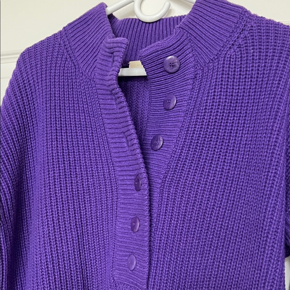 Sezane Purple Knit Sweater